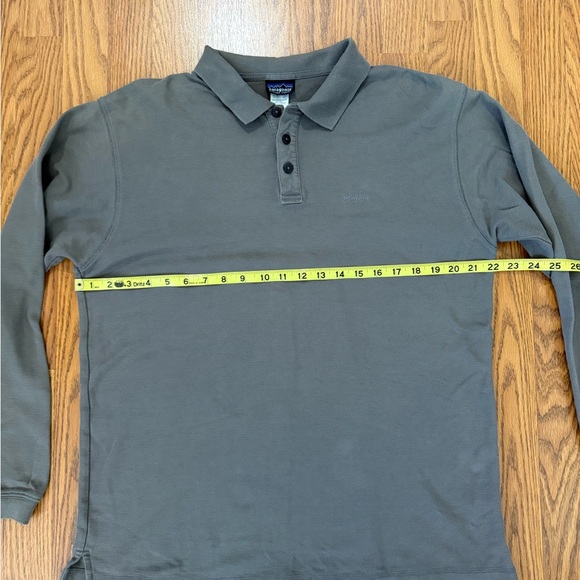 Men’s Patagonia Organic Cotton Long Sleeve Polo in Brown, Size Medium - Picture 8 of 9